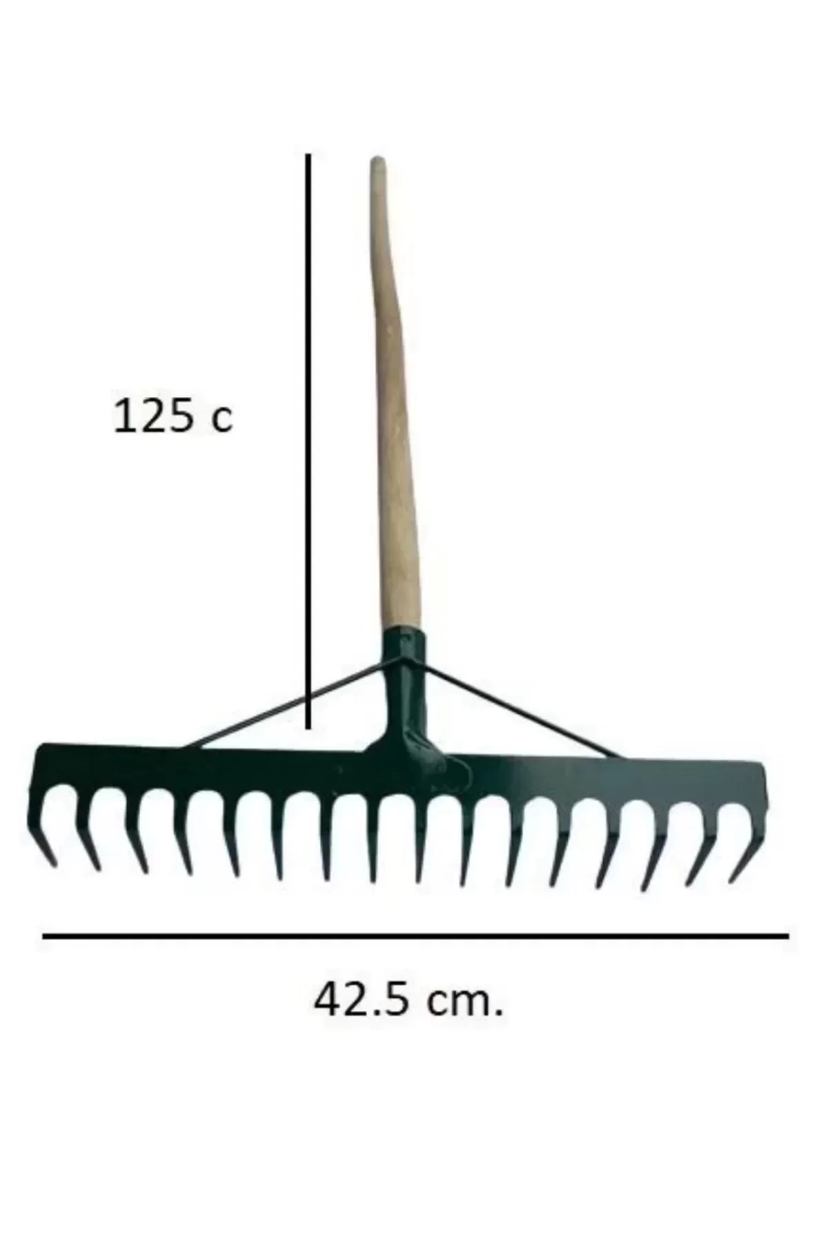 Adige Gürgen Saplı Metal Tırmık 42 Cm