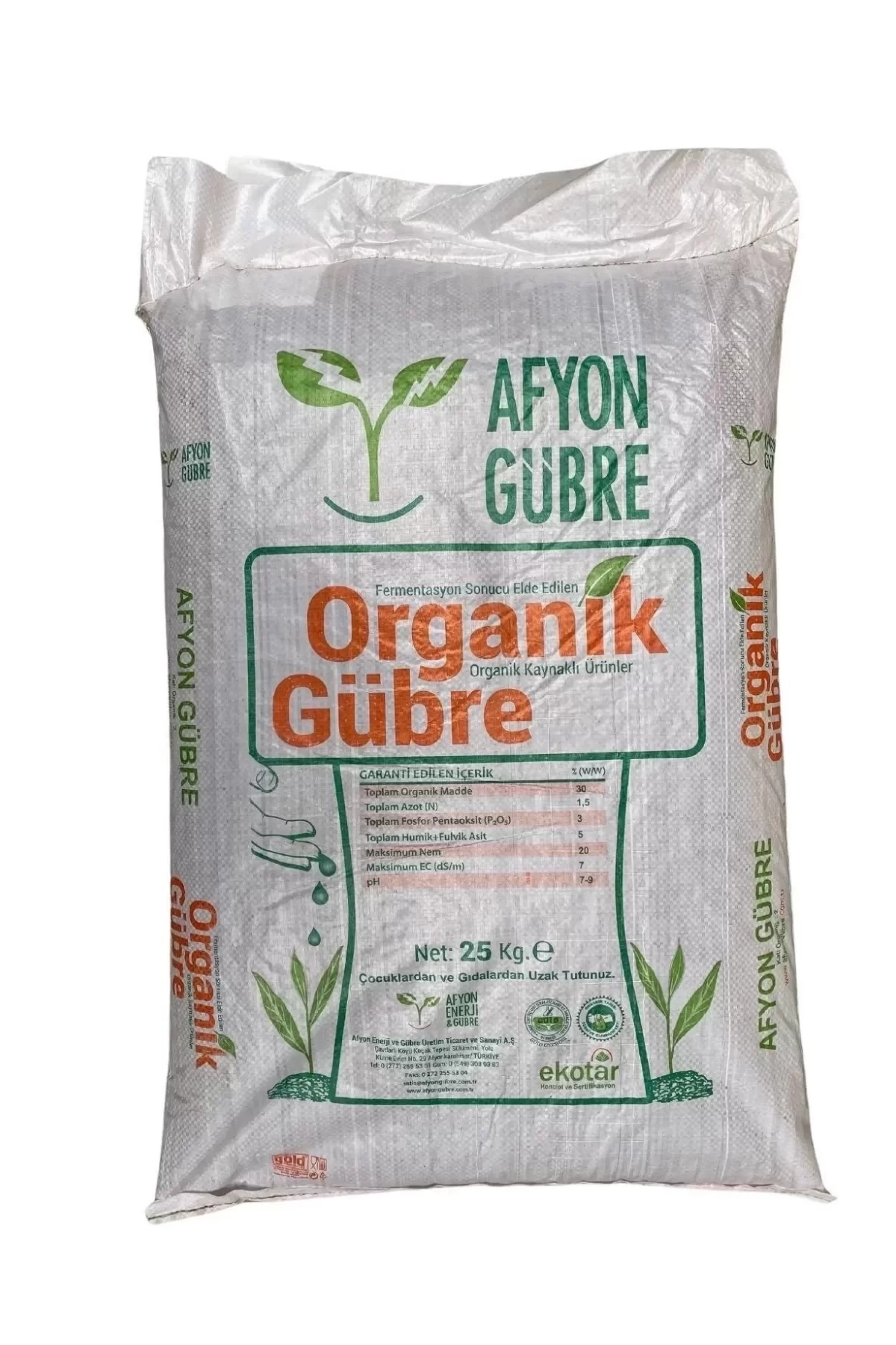 Afyon Organik Gübre 25 Kg