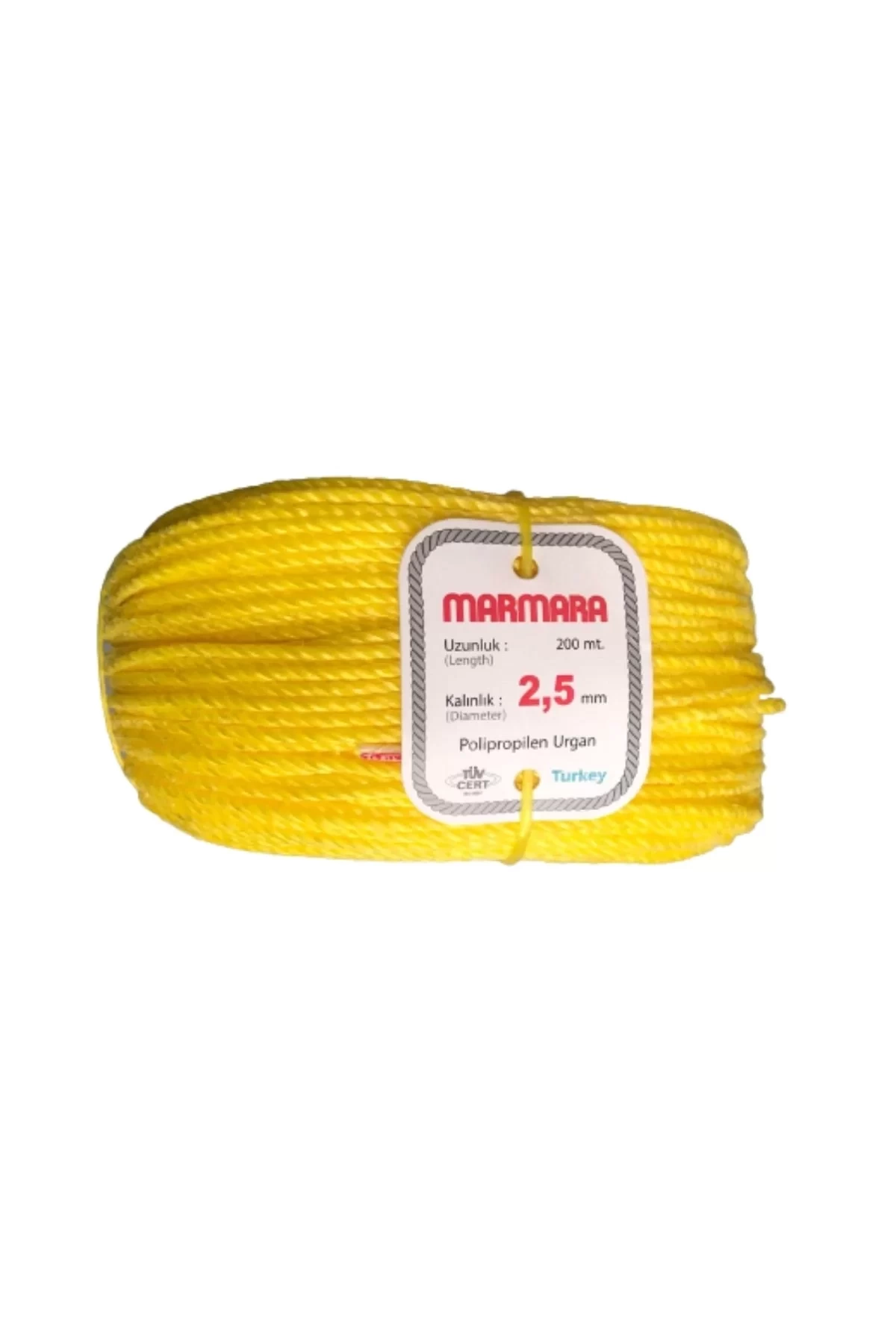 Marmara Ambalaj ipi 2,5mm 200 Metre Urgan (Sarı)