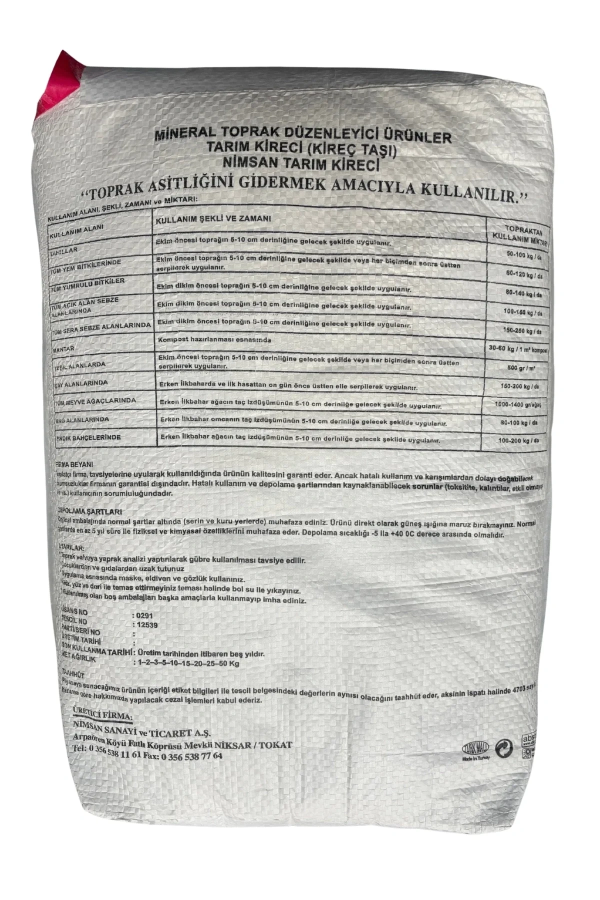 Nimsan Tarım Kireci 25 Kg