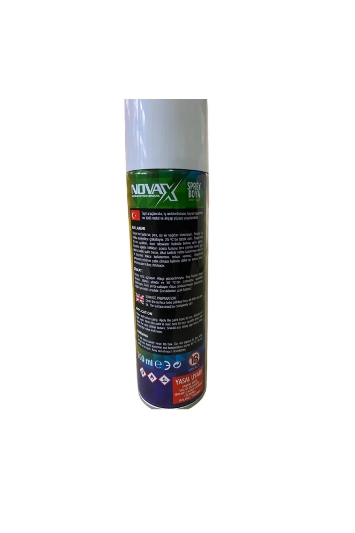 Novax Sprey Boya 200 ml Beyaz