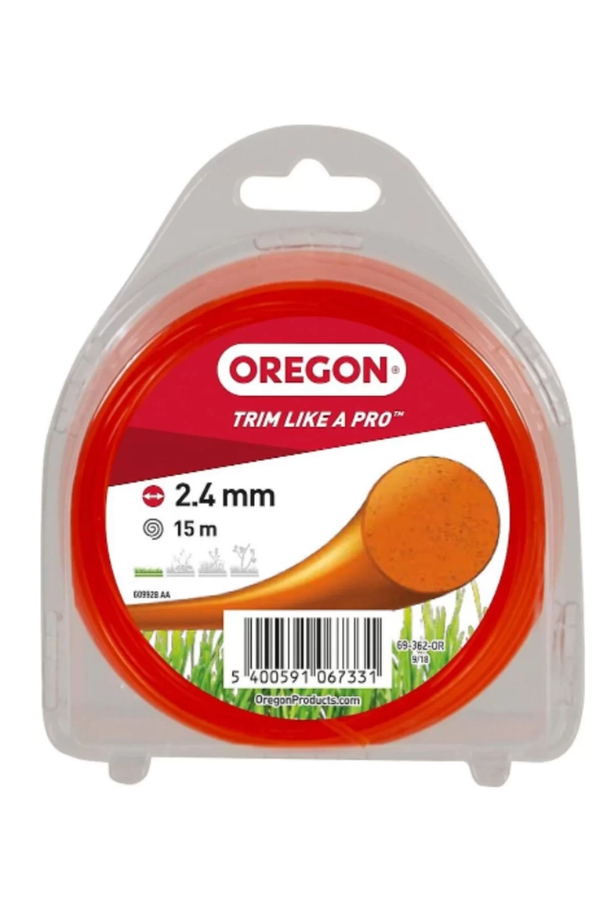 Oregon 69-380-RD Kırmızı Misina Misine 2.7mm x 15 m