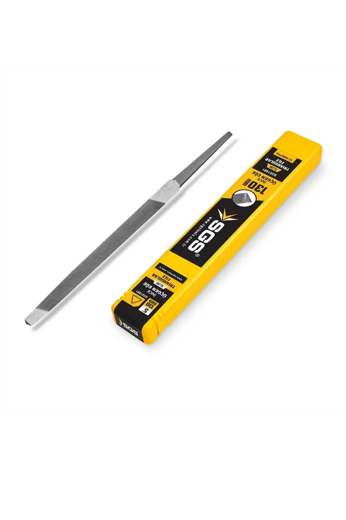 Sgs Üçgen Eğe Slım İnce Diş 130 MM 5 12 Adet