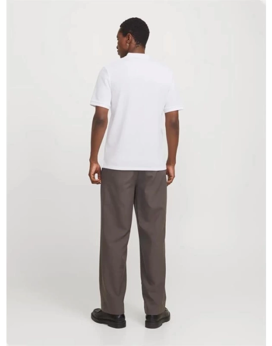 12268130 Likralı Polo Yaka Erkek Tshirt Beyaz