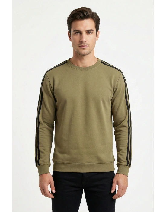 2 İplik Compact Kumaş Kılbiyeli Sıfır Yaka Sweatshirt