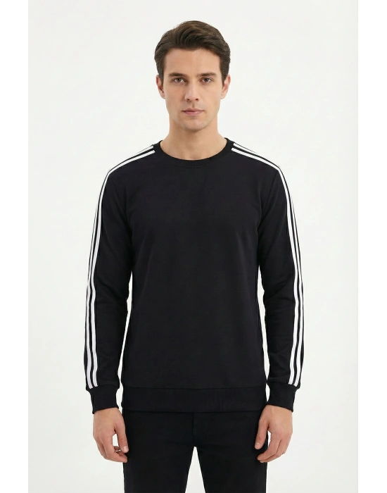 2 İplik Compact Kumaş Kılbiyeli Sıfır Yaka Sweatshirt