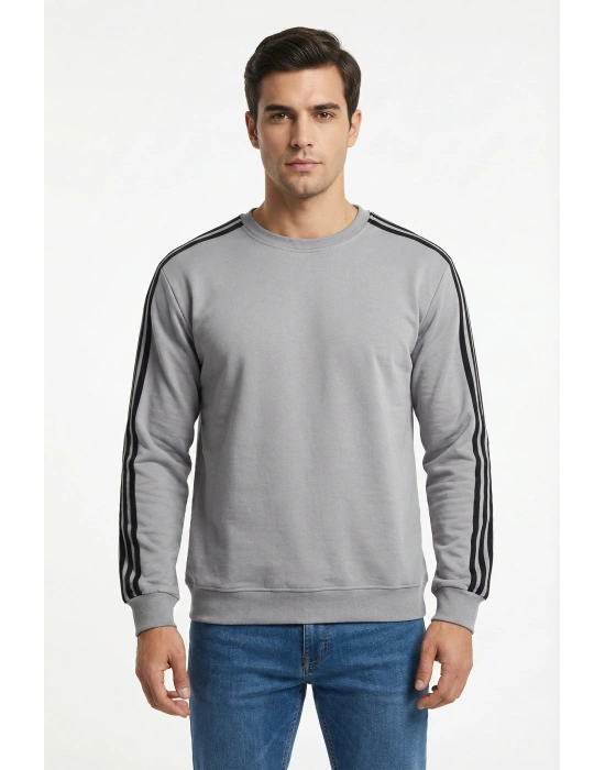 2 İplik Compact Kumaş Kılbiyeli Sıfır Yaka Sweatshirt