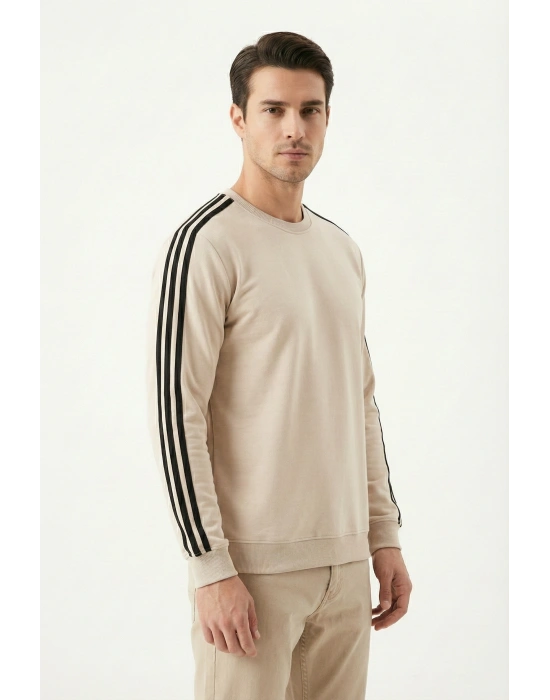 2 İplik Compact Kumaş Kılbiyeli Sıfır Yaka Sweatshirt