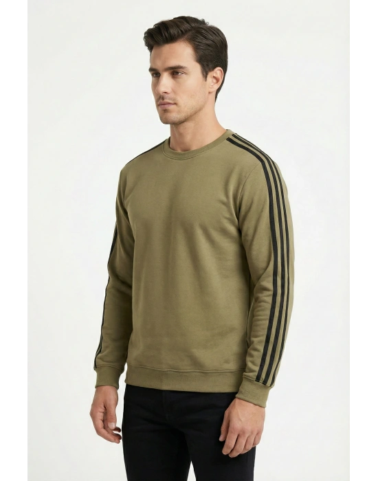 2 İplik Compact Kumaş Kılbiyeli Sıfır Yaka Sweatshirt