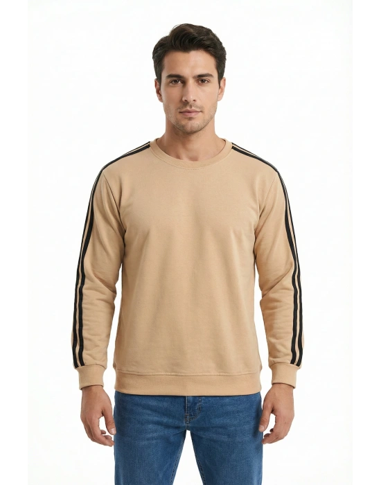 2 İplik Compact Kumaş Kılbiyeli Sıfır Yaka Sweatshirt