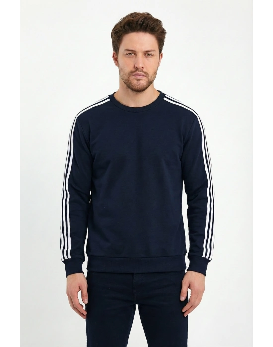 2 İplik Compact Kumaş Kılbiyeli Sıfır Yaka Sweatshirt