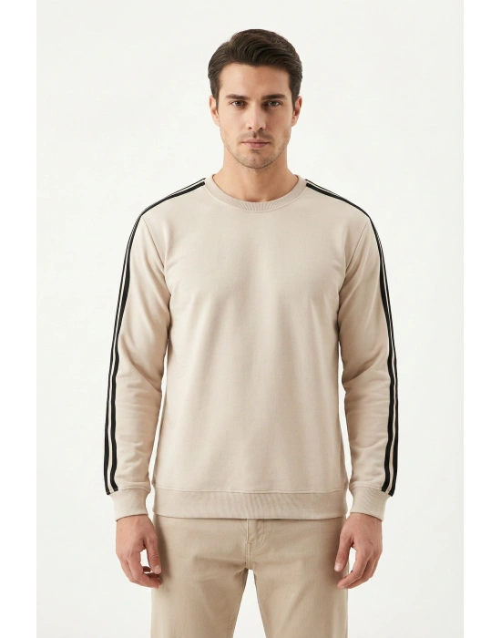 2 İplik Compact Kumaş Kılbiyeli Sıfır Yaka Sweatshirt