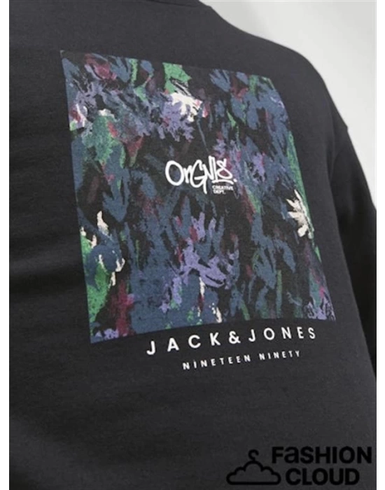 Bisiklet Yaka Baskılı Sweatshirt