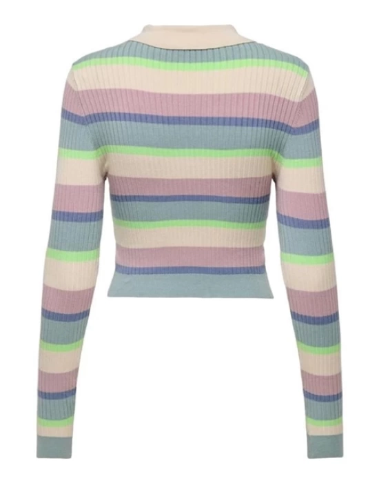 15340979 Polo Yaka Crop Kadın Kazak
