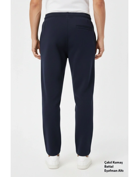 Çakıl Kumaş Battal Beden Düz Paça Erkek Eşofman Altı