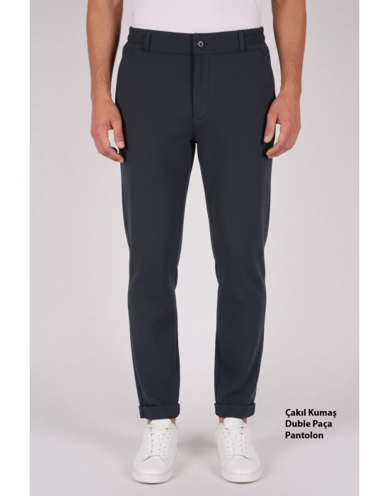 Çakıl Kumaş Duble Paça Erkek Pantolon