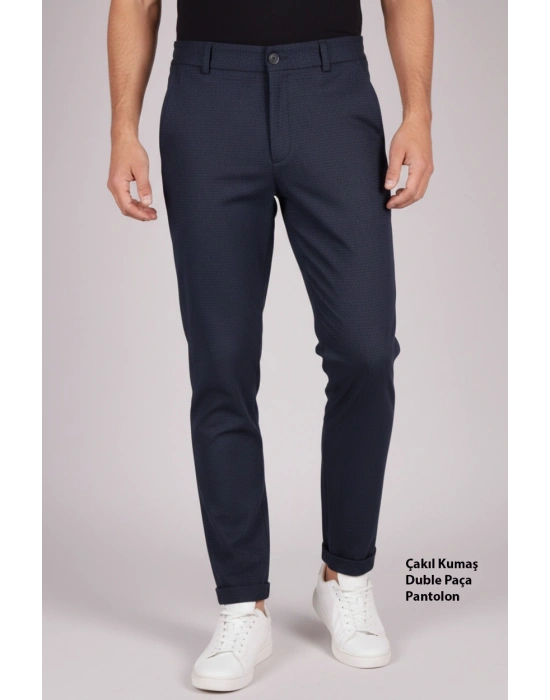 Çakıl Kumaş Duble Paça Erkek Pantolon