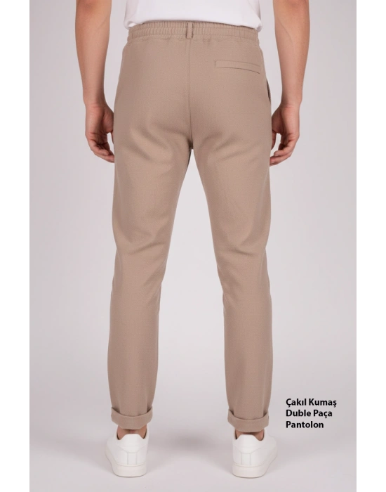 Çakıl Kumaş Duble Paça Erkek Pantolon