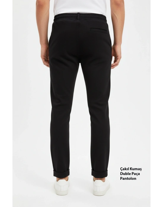 Çakıl Kumaş Duble Paça Erkek Pantolon