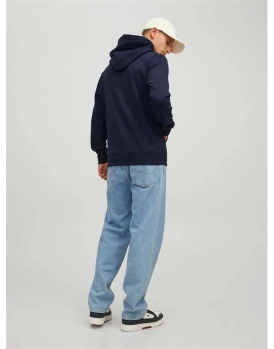 Logo Baskılı Kapüşonlu Erkek Sweatshirt
