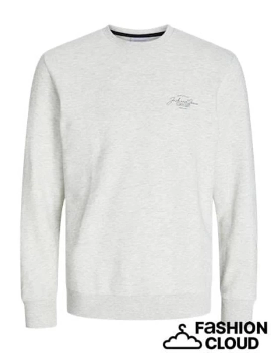 Üç İplik Küçük Baskılı Erkek Sweatshirt