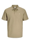 12268130 Likralı Polo Yaka Erkek Tshirt Bej