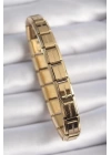 316L Çelik Gold Renk Yazılı Nomination Charm Bileklik