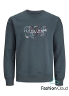 Bisiklet Yaka Baskılı Sweatshirt