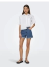 Kadın Onlvega Kot Şort Mom Shorts