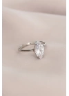 Ayarlanabilir Silver Renk Taşlı Yüzük