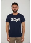 Bisiklet Yaka Baskılı Erkek T-Shirt