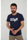 Bisiklet Yaka Baskılı Erkek T-Shirt
