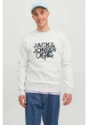 Bisiklet Yaka Baskılı Sweatshirt