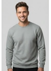 Çakıl Kumaş Düz Sıfır Yaka Erkek Sweatshirt