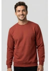 Çakıl Kumaş Düz Sıfır Yaka Erkek Sweatshirt
