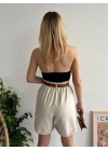Gabardin kumaş şort