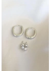 Gümüş Renkli Metal Küpe Seti