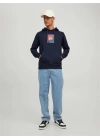 Logo Baskılı Kapüşonlu Erkek Sweatshirt