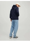 Logo Baskılı Kapüşonlu Erkek Sweatshirt