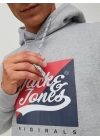Logo Baskılı Kapüşonlu Erkek Sweatshirt