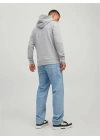 Logo Baskılı Kapüşonlu Erkek Sweatshirt