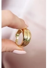 Metal Gold Renk Ayarlamalı Kadın Yüzük