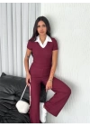 Ottoman kumaş beyaz gömlek yaka takım s4142