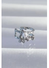 Pirinç Gümüş Renk İncili Ahtapot Earcuff Küpe