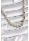 Pirinç Mix Renk Zirkon Taşlı Yıldız Model VIP Exclusive Seri Kadın Kolye