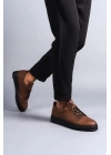 SLW152 Cool Bağcıklı Cilt Erkek Günlük Spor Klasik Ayakkabı ST - Taba