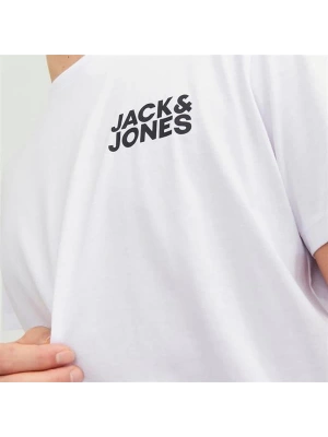 12151955 Bisiklet Yaka Baskılı Erkek T-Shirt Beyaz