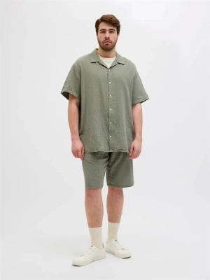 12279651 Müslin Kumaş Büyük Beden Rahat Erkek Short Haki