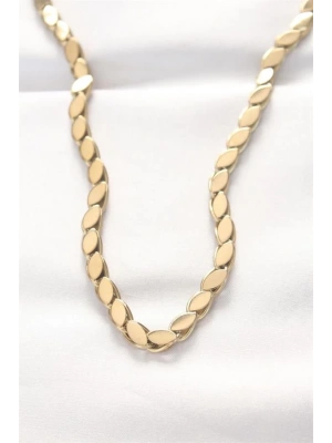 316L Çelik Gold Renk Arpa Tasarımlı Kolye