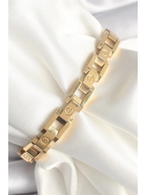316L Çelik Gold Renk Unisex Bileklik